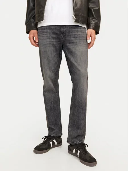 Jeansy o kroju straight fit z 5 model ‘CLARK’ Jack & Jones szare