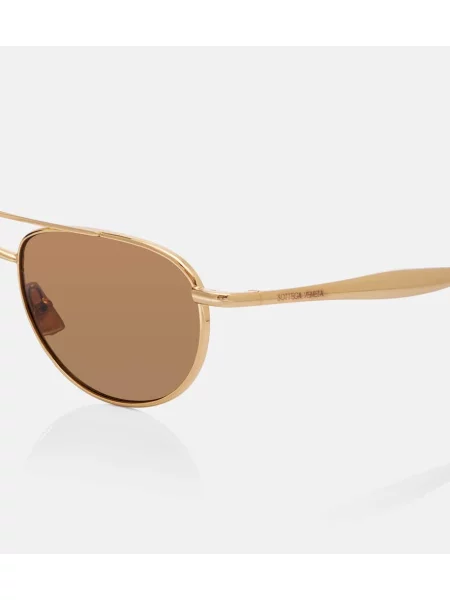 Ochelari de soare Bottega Veneta auriu
