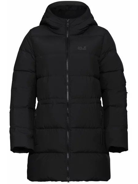 Длинный пуховик Jack Wolfskin черный