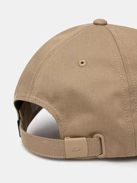 Однотонная кепка Lacoste бежевая