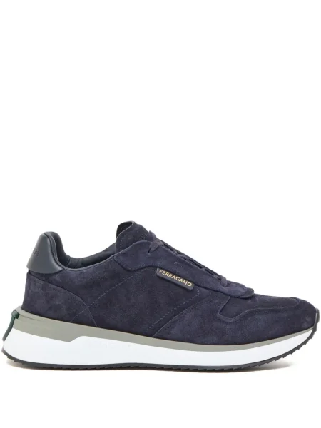 Sneakerși Ferragamo din piele de căprioară albastru
