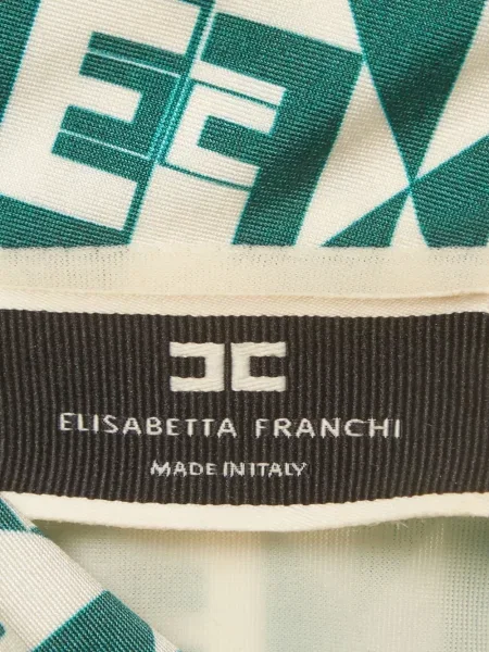Rochie mini Elisabetta Franchi cu un umăr gol verde