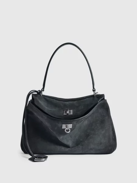 Замшева сумка Rodeo Balenciaga синя