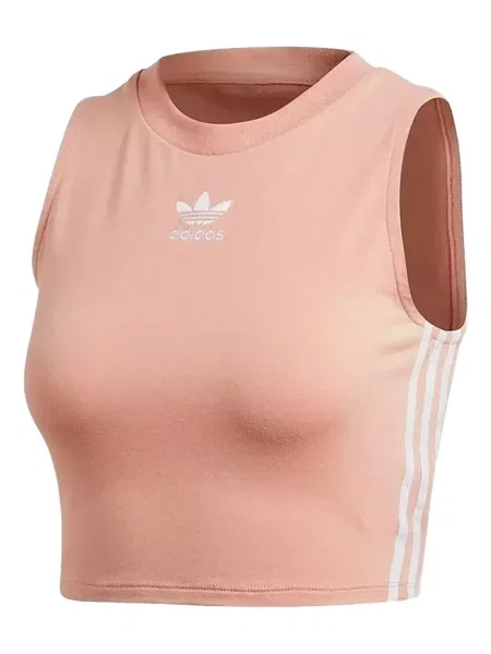 Pruhované krajkové pruhované tričko Adidas s vázáním šedé