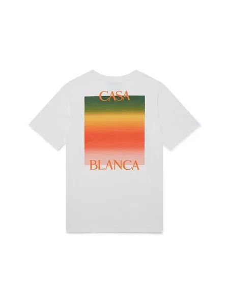 Tricou Casablanca cu gradient cu autograf alb