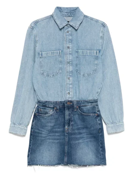 Mała mały sukienka jeansowa 7 For All Mankind niebieska