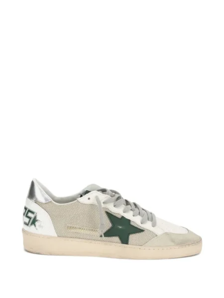 Sneakerși Golden Goose Ball Star cu șireturi din dantelă auriu