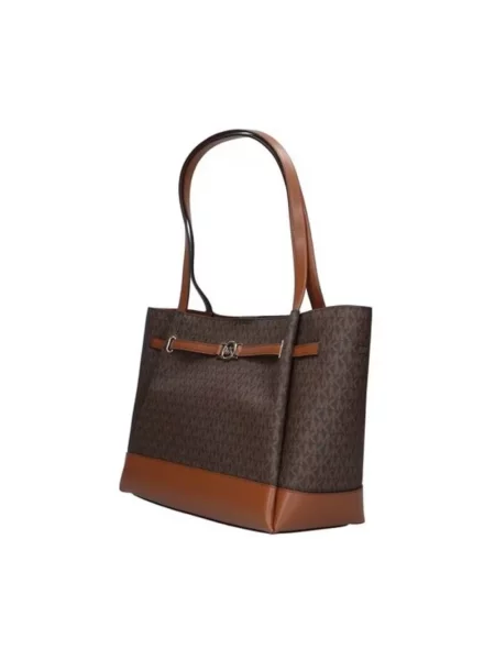 Shopperka Michael Kors z logo brązowa