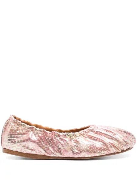 Balerini Forte_forte cu imagine cu model piele de șarpe roz