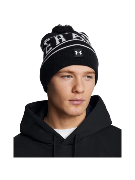 Zimní čepice Under Armour Halftime Pom Beanie black/white/white černý