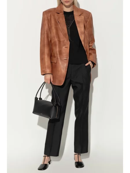 Vilnonis megztinis Jil Sander juoda