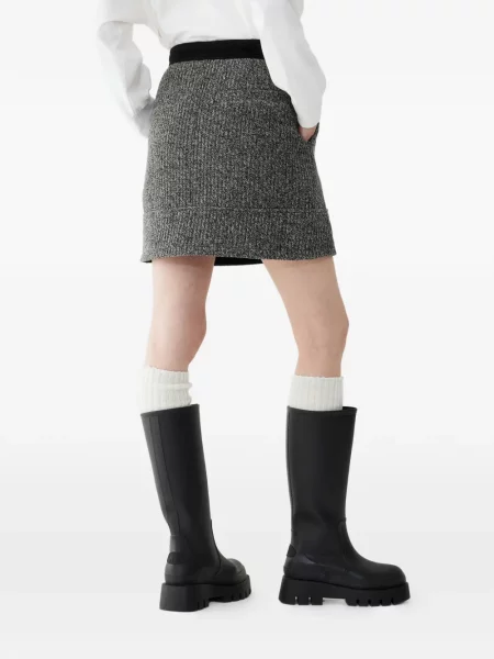 Fusta mini Studio Tomboy tricotate gri