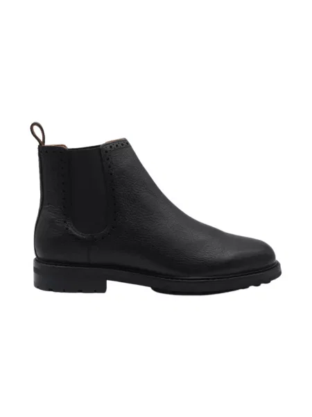 Buty do kostki Ralph Lauren skórzane czarne