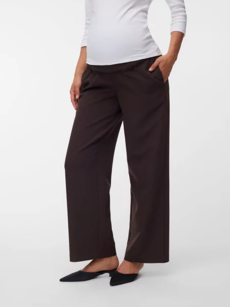 Vero Moda Maternity Hlače VMMNAOMI čokolada
