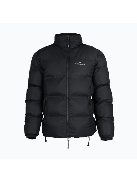 Jachetă izolată pentru bărbați BERGSON Snowy Wolf Micro-Therm negru