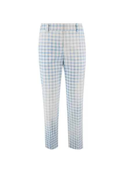 Wielobarwność spodnie cygaretki Ermanno Scervino w kratkę