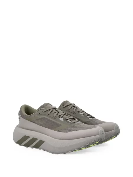 Pantaloni Adidas alergare cu broderie chunky verde