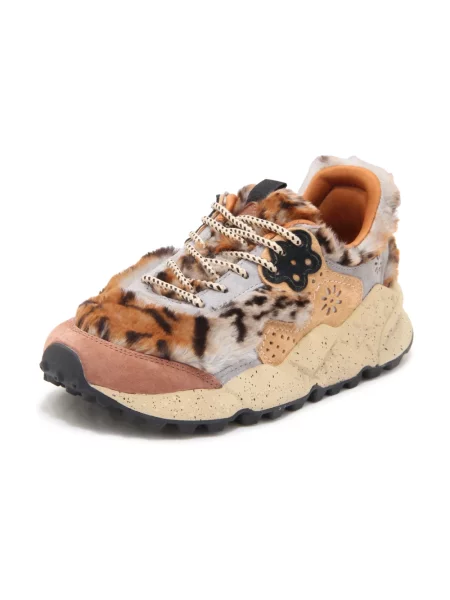 Sneakersy Flower Mountain zamszowe w kwiatki szare