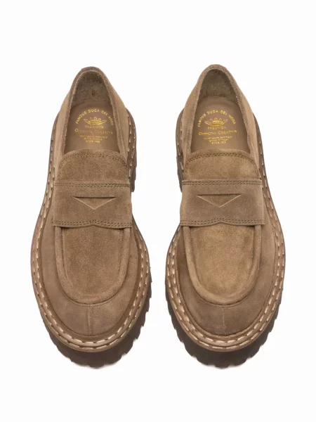 Pantofi loafer Officine Creative din piele de căprioară