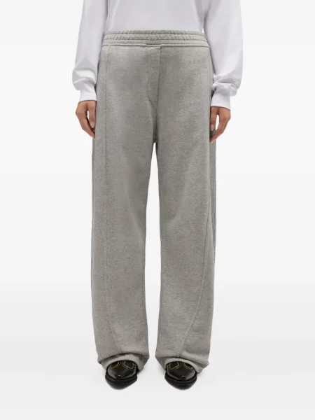 Pantaloni Ganni cu broderie gri