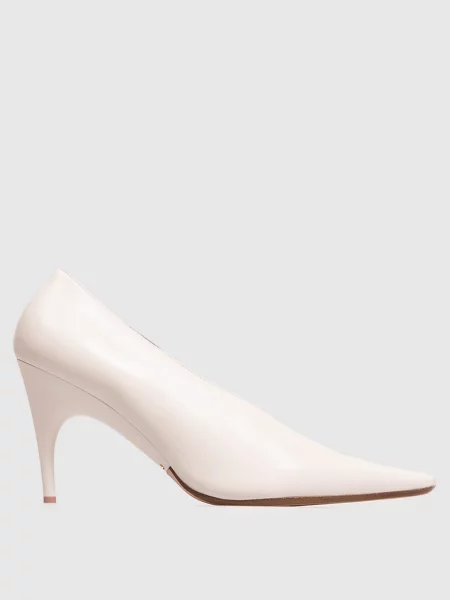 Кожаные туфли Balenciaga бежевые