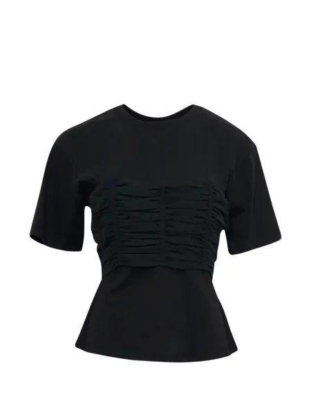 Tricou Ulla Johnson cu volane negru