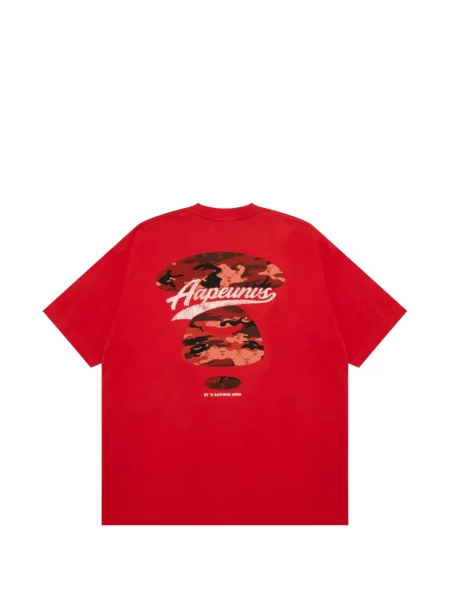 Tricou Aape By A Bathing Ape cu imagine roșu