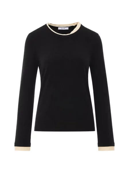 Tricou Eleh cu decolteu rotund negru