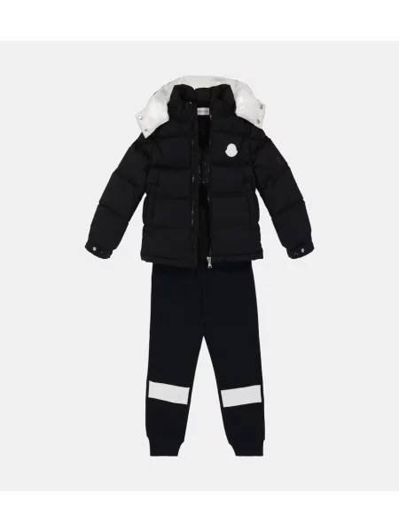 Pūkinė striukė Moncler Enfant juoda
