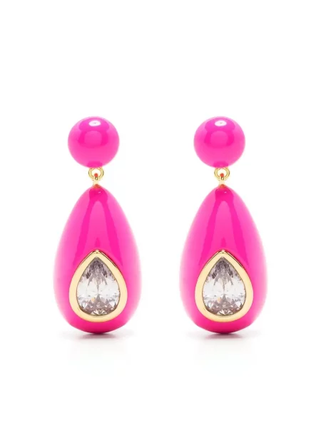 Cercei Eshvi de cristal roz