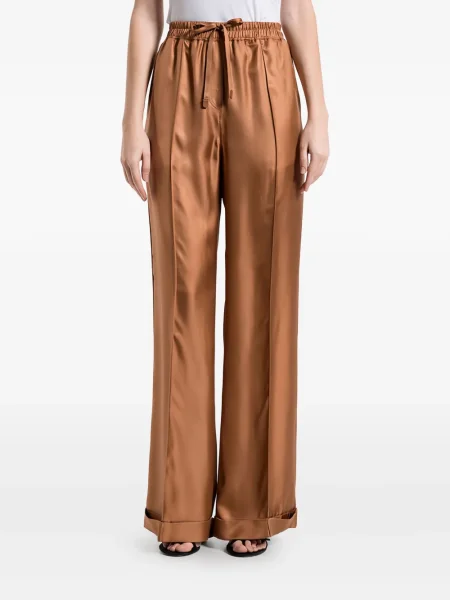 Pantaloni Tom Ford de mătase maro