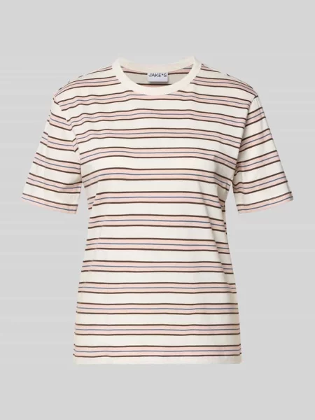 T-shirt z okrągłym dekoltem Jake*s Casual biała