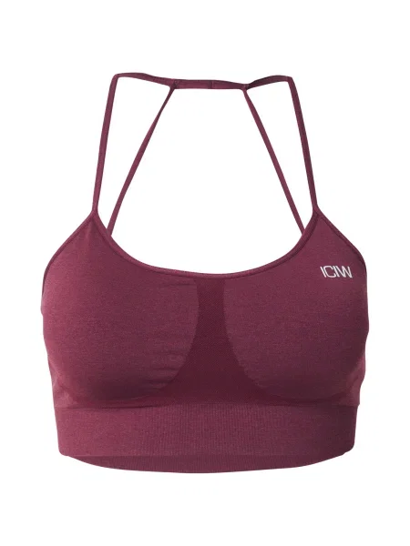 ICANIWILL Sutien sport bordeaux roșu