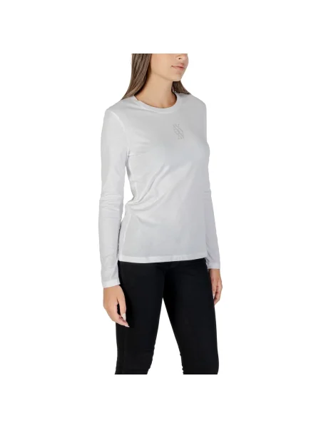 Tricou mânecă lungă Eax alb