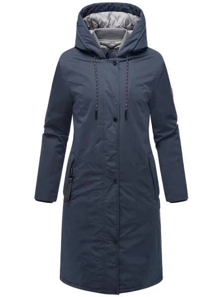 MARIKOO Palton de primăvară-toamnă marin albastru