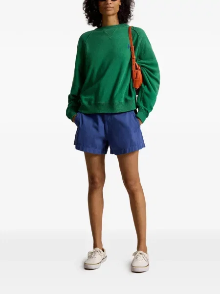 Чорапи Polo Ralph Lauren бродирани на райета зелено