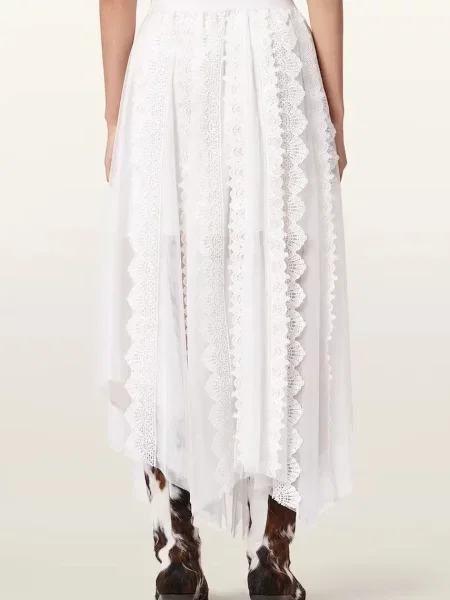 AllSaints fustă VASHTIE alb