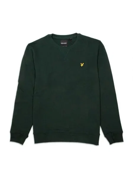 Bluza z kapturem Lyle & Scott klasyczna z dekoltem w kształcie litery U zielona