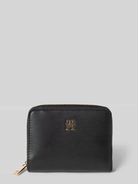 Tommy Hilfiger Portfel Kobiety Sztuczna skóra czarny jednolity ONE SIZE niebieski