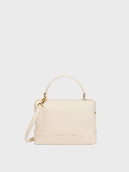 Шкіряна сумка Sandro біла