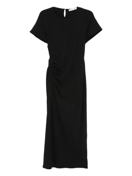 Rochie midi Samsøe Samsøe până la genunchi de costum negru