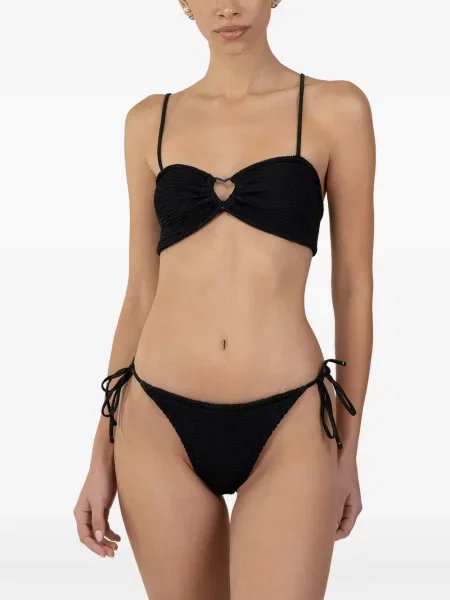 Bikini Paramidonna cu motiv cu inimi negru