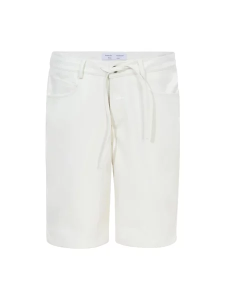 Szorty Proenza Schouler skórzane do kolan białe