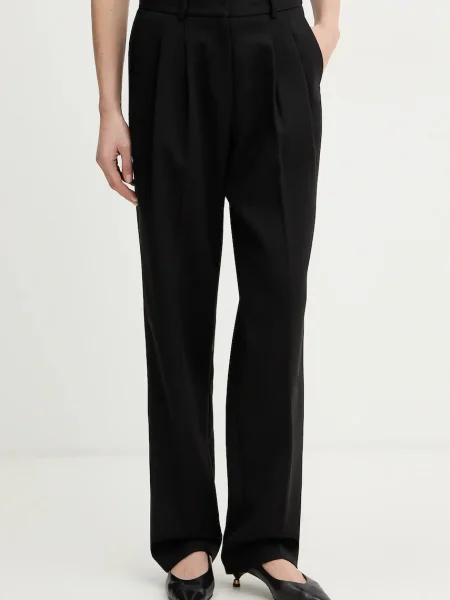 MICHAEL Michael Kors pantaloni cu lână negru