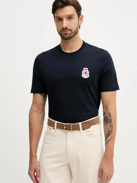 Kratka majica Tommy Hilfiger mornarsko modra