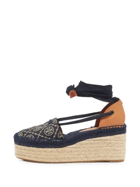 Sandale Tory Burch cu pană albastru
