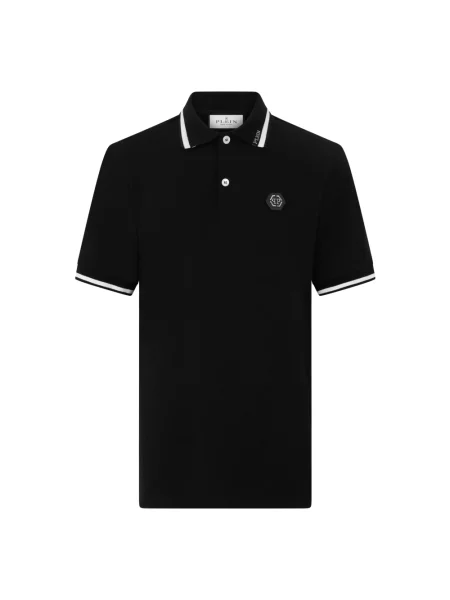 Koszulka polo Philipp Plein z logo czarna