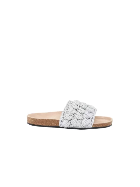 Japonki Jw Anderson skórzane plecione szare