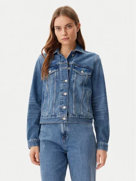 Tommy Jeans Kurtka jeansowa niebieski