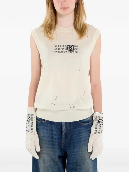 Vestă Mm6 Maison Margiela zdrențuiți tricotate